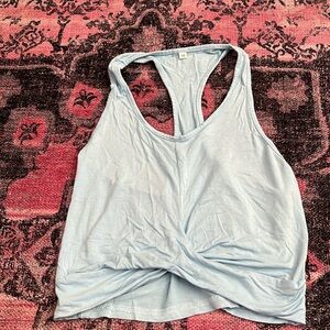 Light blue workout crop top